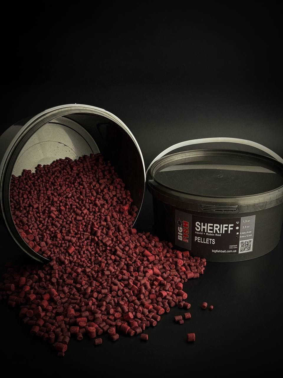 Пелетс Sheriff (Premium Pellets), мікс 4 мм та 6 мм, відро 1,5 кг, фото 1