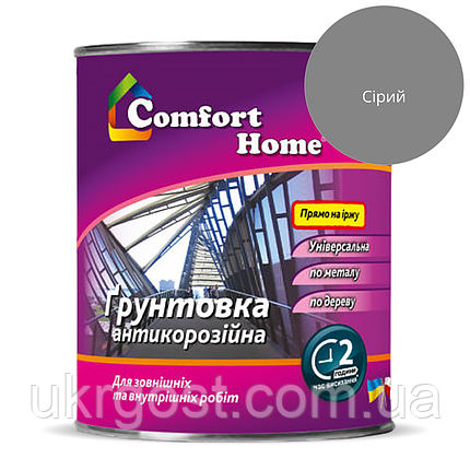 Ґрунтовка по металу Comfort ГФ-021 Сірий мат 2,8 кг, фото 1