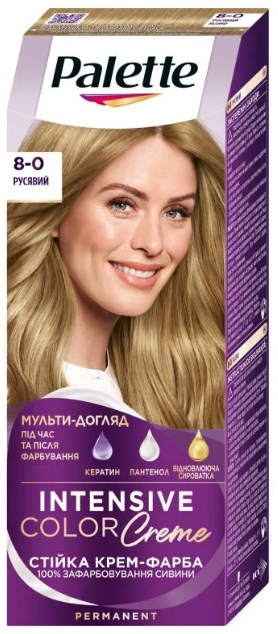 Стійка крем-фарба для волосся Palette, 8-0 Русявий