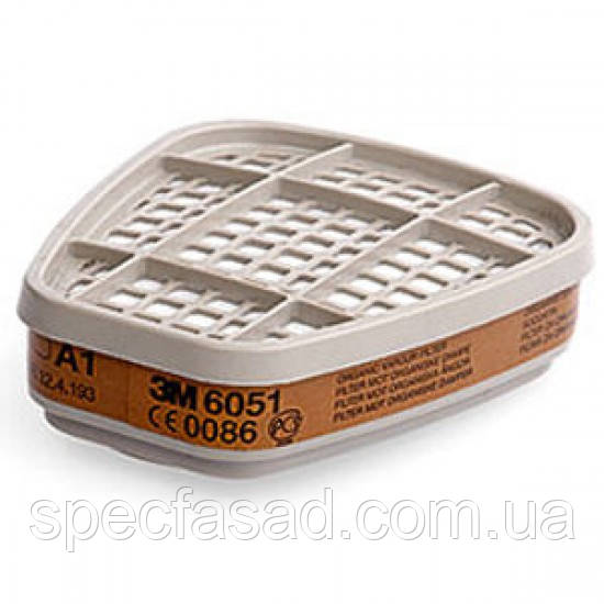 ФИЛЬТР ОТ ОРГАНИЧЕСКИХ ПАРОВ 3М 6051 (2 ШТ)
