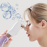 Вакуумний апарат для гідропілінгу та масажу обличчя прилад очищення пор та видалення чорних цяток з 6 насадками, фото 3