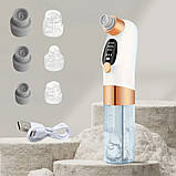 Вакуумний апарат для гідропілінгу та масажу обличчя прилад очищення пор та видалення чорних цяток з 6 насадками, фото 10