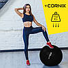 М'яч для фітнесу (фітбол) Cornix 85 см Anti-Burst XR-0260 Black Poland, фото 9