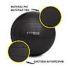 М'яч для фітнесу (фітбол) Cornix 85 см Anti-Burst XR-0260 Black Poland, фото 8