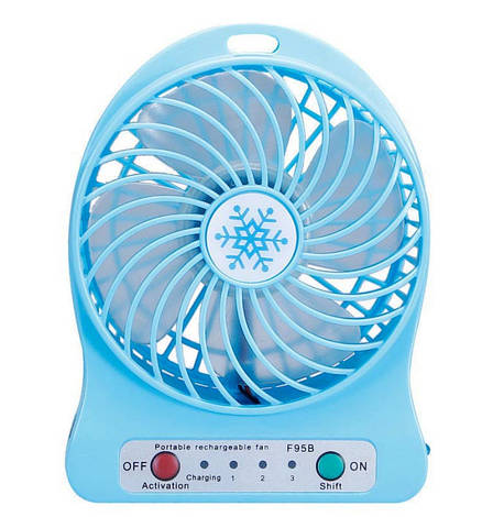 Портативний вентилятор на акумуляторі Portable Mini Fan WX-6501 акумуляторний міні вентилятор USB, фото 1