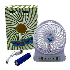 Портативний вентилятор на акумуляторі Portable Mini Fan WX-6501 акумуляторний міні вентилятор USB, фото 4