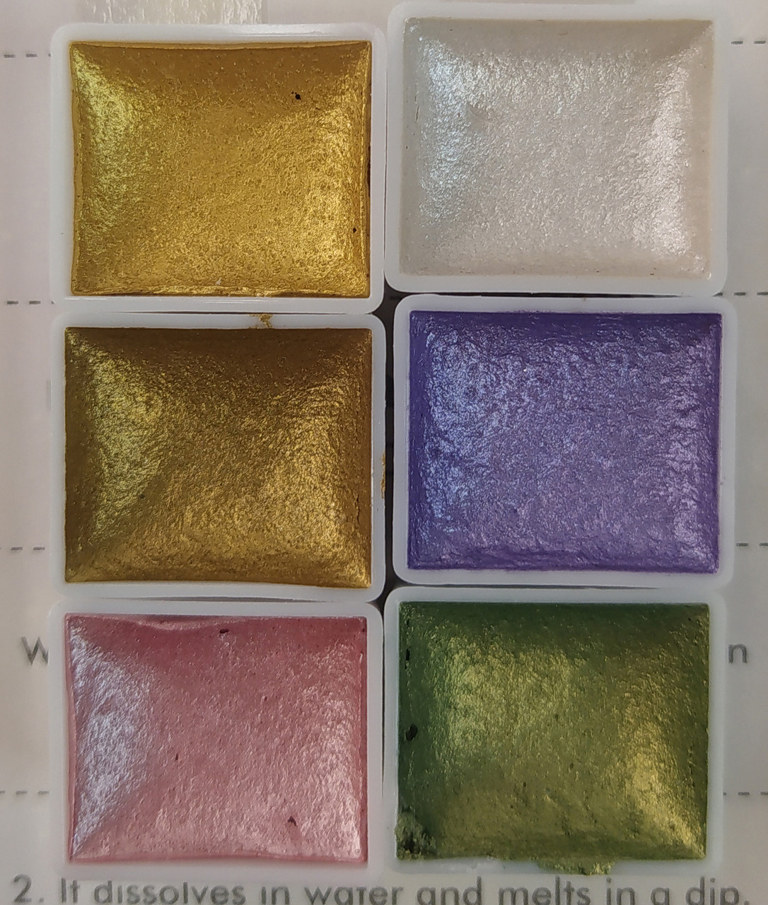 Акварель із шиммером Shimmer Solid Watercolor #1, CANDY (6 кольорів), фото 1