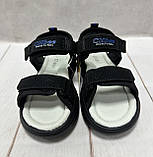 Дитячі сандалі Clibbe для хлопчика з шкіряною устілкою 32-36 чорні, фото 4