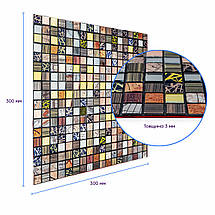 Самоклеюча алюмінієва плитка 300х300х3мм Кольоровий квадратик SW-00001925, фото 3