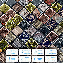 Самоклеюча алюмінієва плитка 300х300х3мм Кольоровий квадратик SW-00001925, фото 4