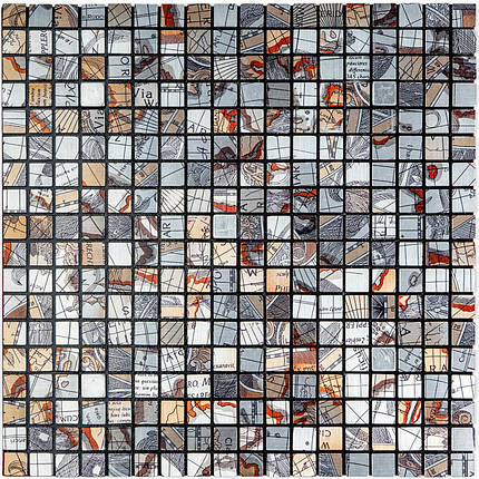 Самоклеюча алюмінієва плитка 300х300х3мм Сірий квадратик SW-00001926, фото 1