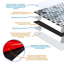 Самоклеюча алюмінієва плитка 300х300х3мм Срібна мозаїка із дзеркальними вставками SW-00001928, фото 2