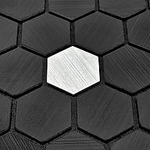 Самоклеюча алюмінієва плитка 300х300х3мм Чорна мозаїка SW-00001929, фото 5