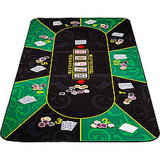 Сукно для гри в покер Poker Premium 180 × 90 см, зелений/чорний, фото 3