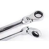 Набір комбінованих ключів з тріскачкою на кардані Euro craft, 8 шт Набір ріжково-накидних ключів, фото 2