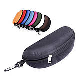 Футляр, для окулярів, на блискавці, чохол із карабіном "Classic Case". Чорний, фото 4