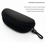 Футляр, для окулярів, на блискавці, чохол із карабіном "Classic Case". Чорний, фото 6