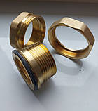 Американка латунна пряма ДУ 40 1 1/2" різьба В/З з`єднання під ключ, фото 3