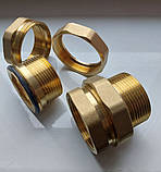 Американка латунна пряма ДУ 40 1 1/2" різьба В/З з`єднання під ключ, фото 4