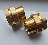 Американка латунна пряма ДУ 40 1 1/2" різьба В/З з`єднання під ключ, фото 5