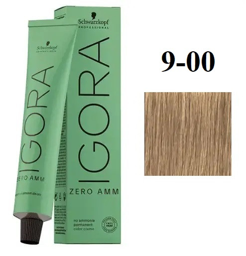 Стійка крем-фарба без аміаку Schwarzkopf Igora Zero Amm 9-00 Екстра світлий блондин натуральний 60 мл