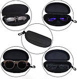 Футляр, для окулярів, на блискавці, чохол із карабіном "Classic Case". Чорний, фото 3