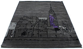 HAND TUFTED V Cityscape Rug 1 Deep Grey