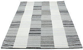 PANACHE Block Stripe Rug 1 Ivory Gray