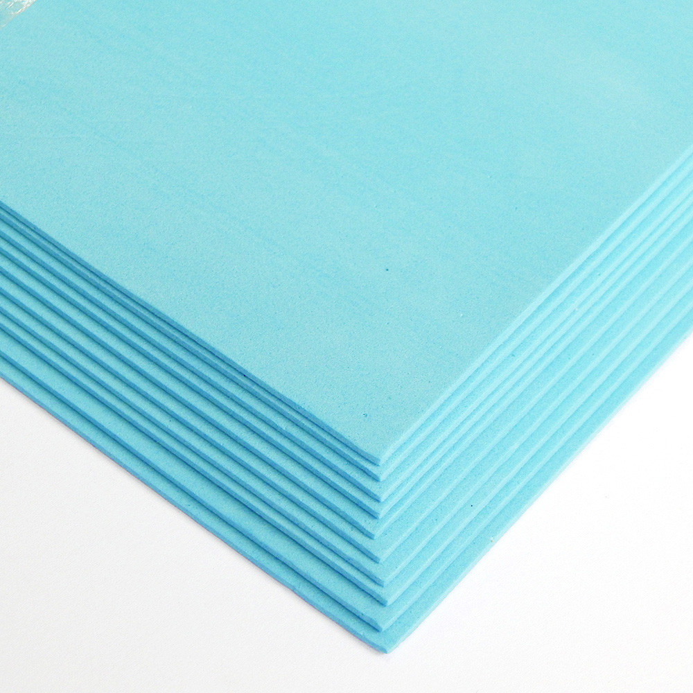 Фоаміран для рукоділля, 2 мм, 20х30 см, блакитний