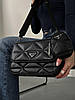 Жіноча сумка Prada Re-Nylon Padded Shoulder Black (Чорна) Прада Кросс Боді екошкіра на 1 відділення з гаманцем, фото 7