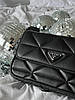 Жіноча сумка Prada Re-Nylon Padded Shoulder Black (Чорна) Прада Кросс Боді екошкіра на 1 відділення з гаманцем, фото 2
