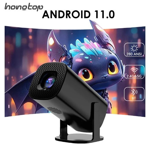 Проєктор 4K Android 11 smart tv Домашній Кінотеатр Transpeed Magic Cube P30 Чорний, фото 1