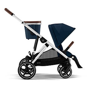 Коляска прогулянкова з двомісним шасі Cybex Gazelle S SLV Ocean Blue Синя