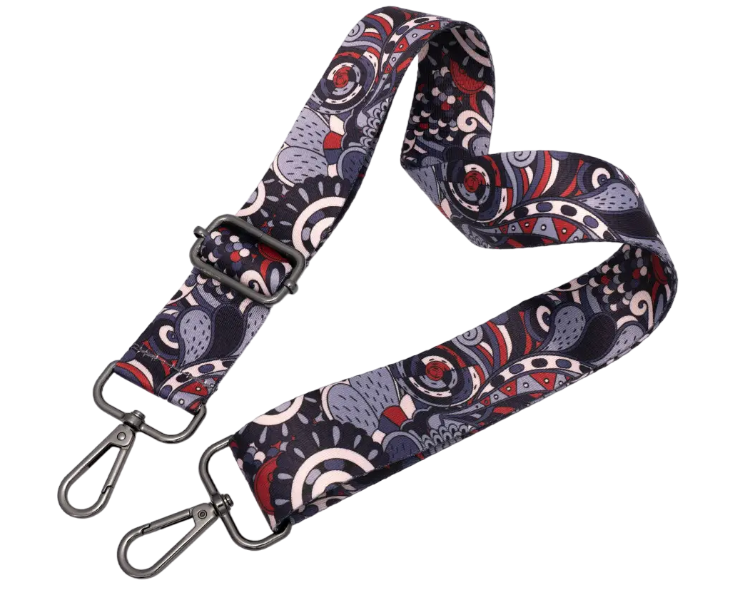 Ремінь для сумки через плече 38мм Кольоровий фурнітура темний-нікель #28802, фото 1