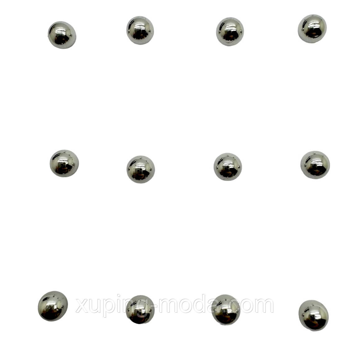 6 пар сережок. 4 мм. Xuping. Родій, фото 1