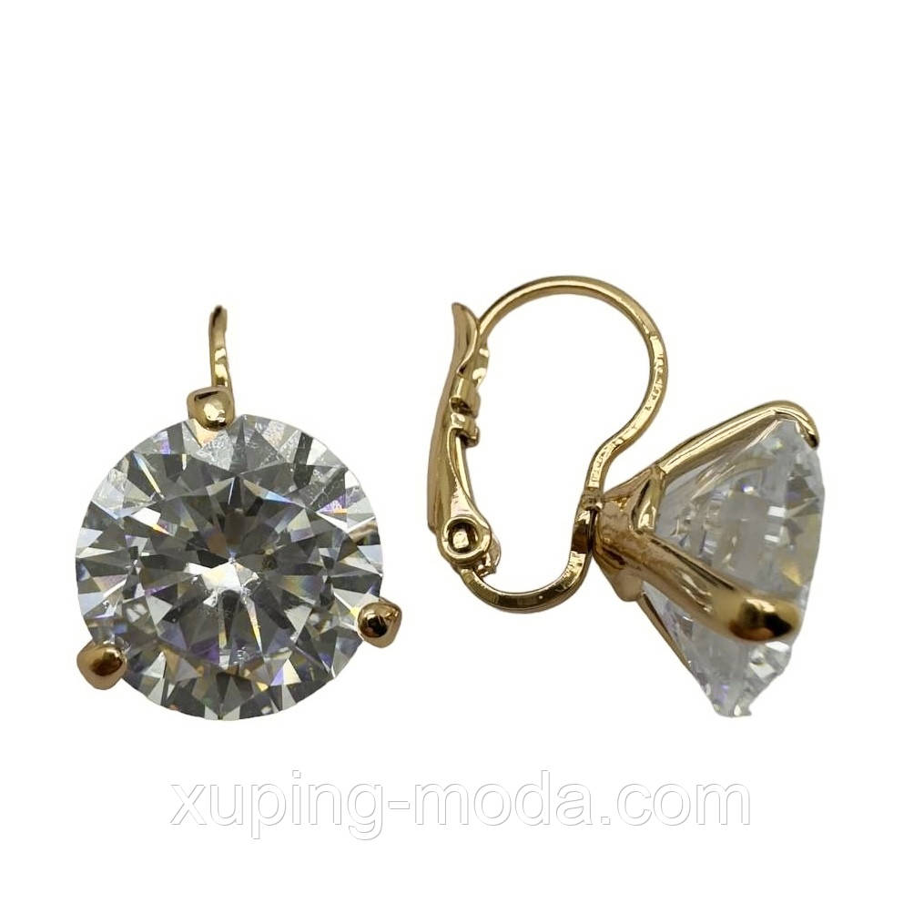 Сережки xuping. 20х12 мм. 18 к, фото 1