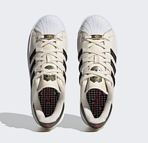 Кросівки Adidas Superstar Bonega Wonder White/ Core Black/ Metellic Gold, фото 6