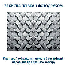 Вінілова наклейка на стіл з фотодруком Об'ємні фігури, подвійна плівка, що самоклеїться, 60 х 100 см, фото 3