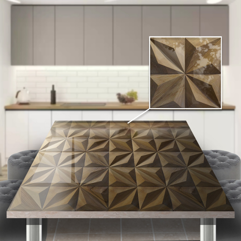 Вінілова наклейка на стіл з фотодруком Тиснений дерев'яний візерунок, з ламінацією, 60 х 100 см