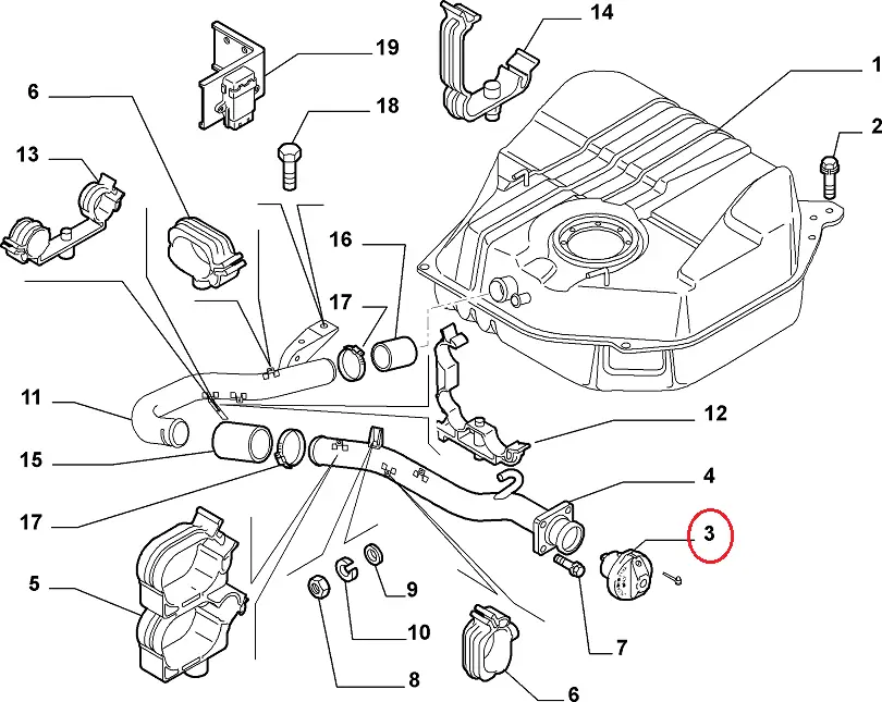Кришка паливного бака Fiat Ducato 244, Peugeot Boxer, Citroen Jumper (02-06), 1333085080, 1508G2, 1508G3