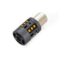 LED Galaxy S25 ( P21W 1156 BA15S ) CAN CSP3838 28 SMD 9-32V Yellow (Жовтий)