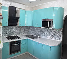 Кухня кутова блакитна (індивідуальний проєкт)