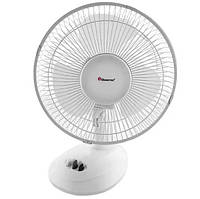 Вентилятор настільний Domotec MS-1624 безшумний 3 швидкості 23 Вт Білий