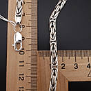 Срібний браслет чоловічий лисячий хвіст (фокс). Вага 25 грам, довжина 19 см, фото 5