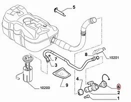 Кришка паливного бака Fiat Ducato, Peugeot Boxer, Citroen Jumper (14-...), 1333085080, 1508G3