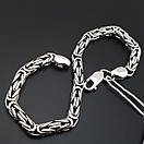 Срібний браслет чоловічий лисячий хвіст (фокс). Вага 25 грам, довжина 19 см, фото 9