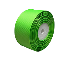 Репсова стрічка 4 см -ОПТ, колір салатовий,18 метрів, Салатовий