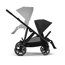 Коляска прогулянкова з двомісним шасі Cybex Gazelle S BLK Moon Black Чорна, фото 2