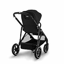 Коляска прогулянкова з двомісним шасі Cybex Gazelle S BLK Moon Black Чорна, фото 4