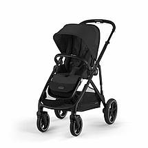 Коляска прогулянкова з двомісним шасі Cybex Gazelle S BLK Moon Black Чорна, фото 5